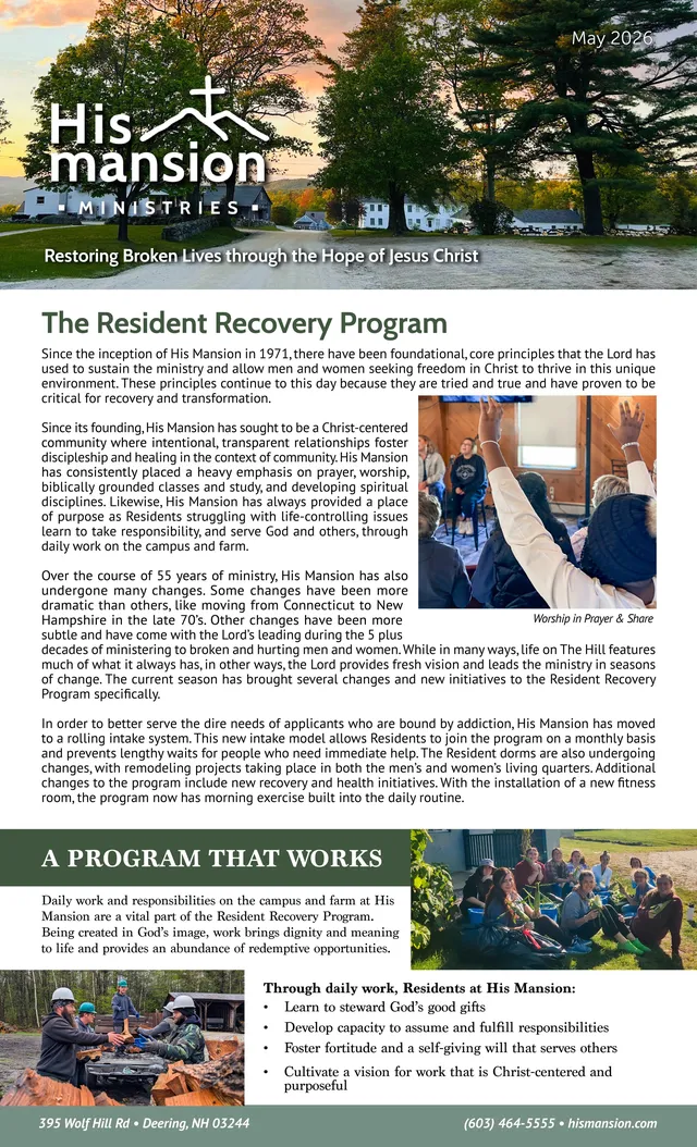Page 1 of 2 of the printed May 2026 Newsletter