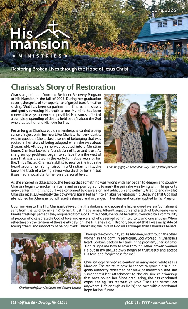 Page 1 of 2 of the printed June 2026 Newsletter