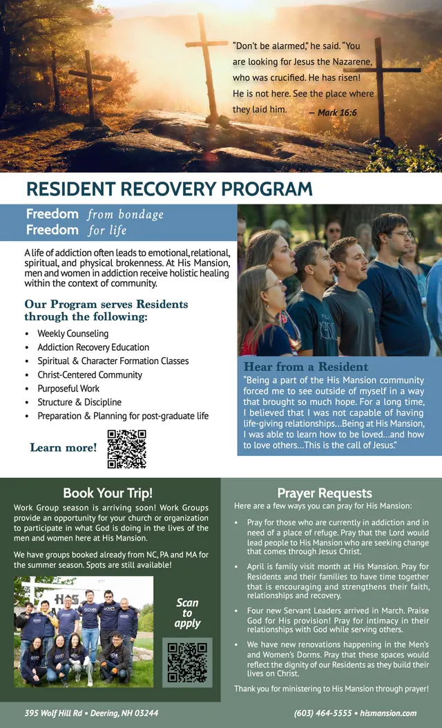 Page 2 of 2 of the printed April 2026 Newsletter