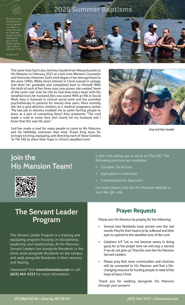 Page 2 of 2 of the printed August 2025 Newsletter