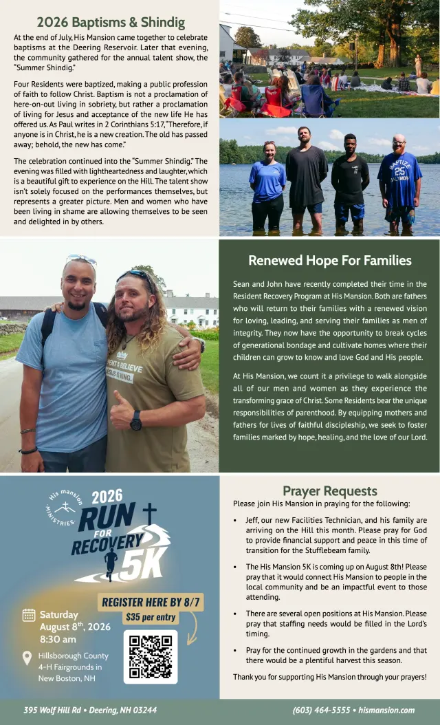 Page 2 of 2 of the printed August 2026 Newsletter