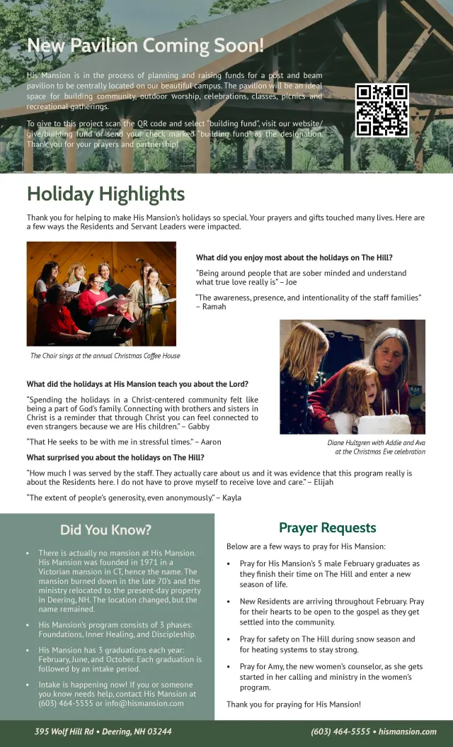 Page 2 of 2 of the printed February 2025 Newsletter